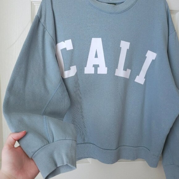 Wild Fable Blue CALI Sweatshirt - Picture 3 of 12